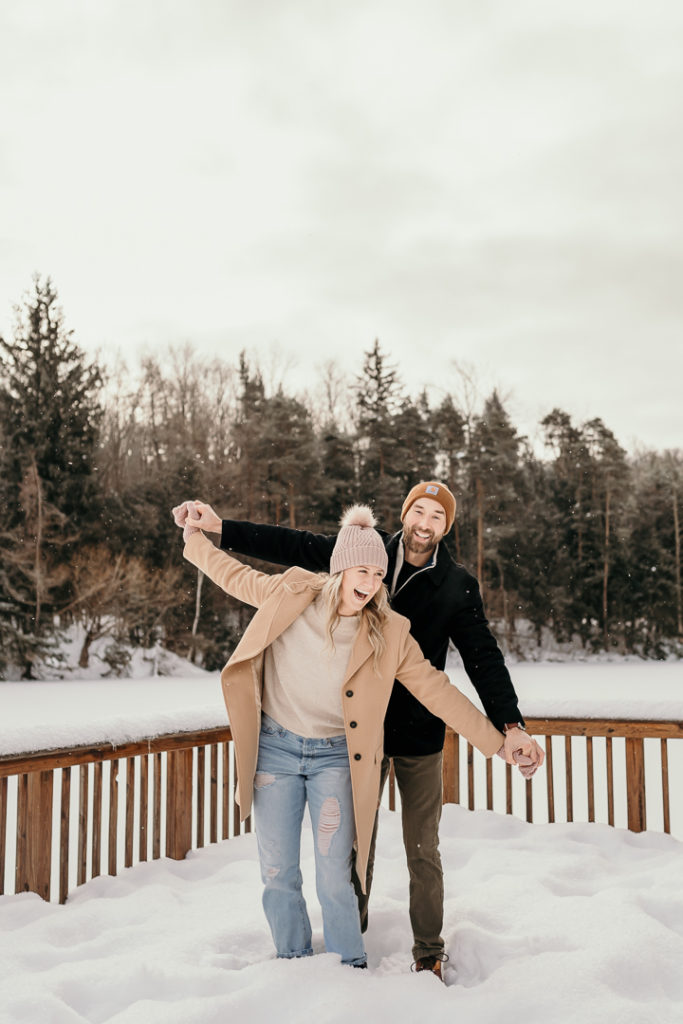 Chestnut Ridge Winter Engagement Photos