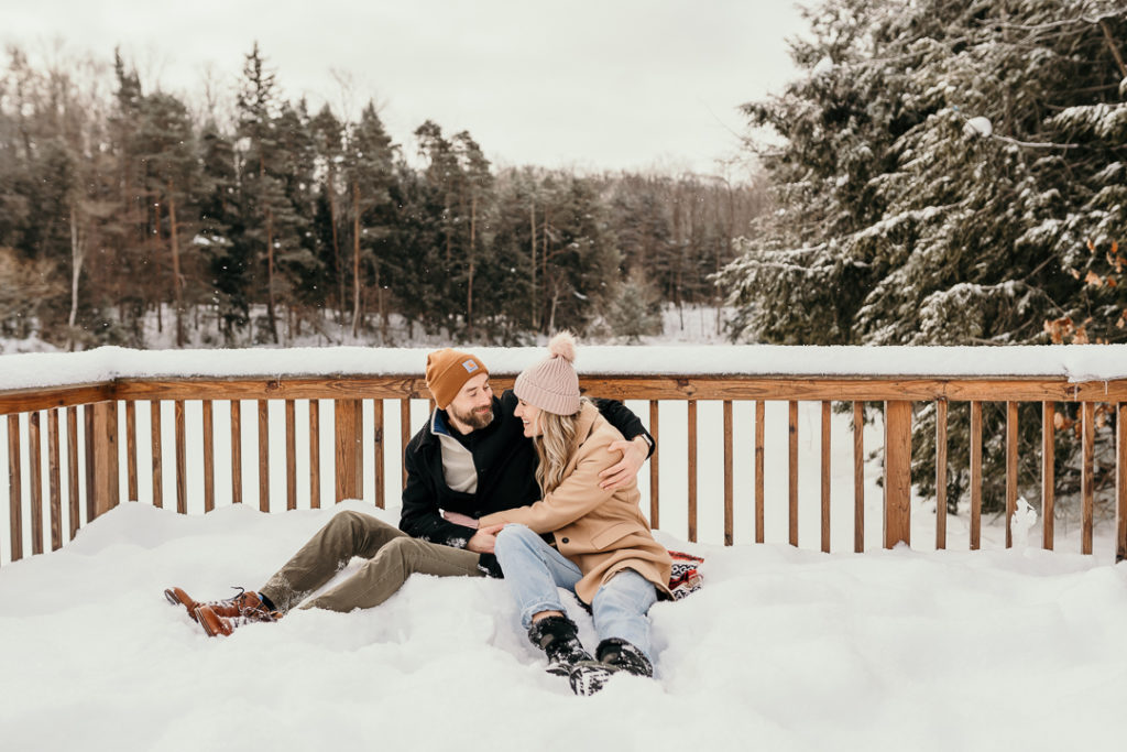 Chestnut Ridge Winter Engagement Photos